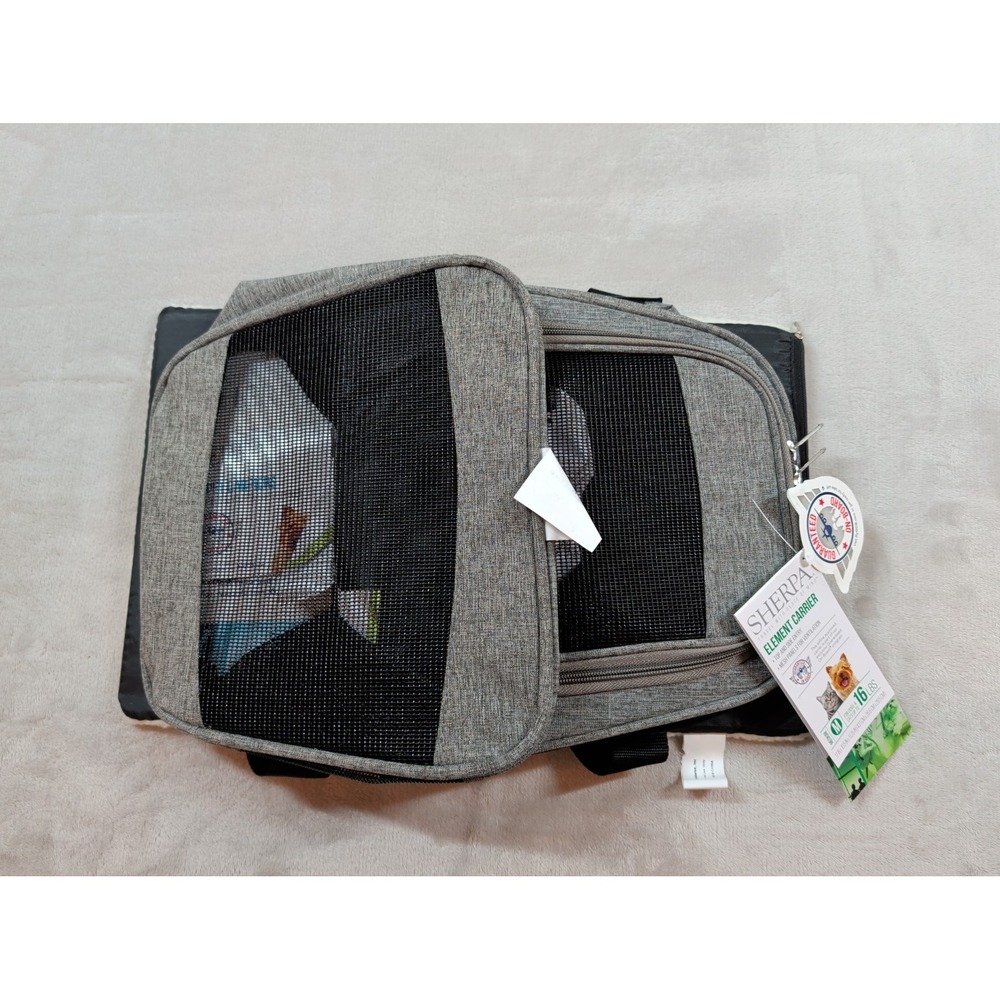 Sherpa Element Pet Carrier Medium Gray Airline Approved Travel Bag 16 lbs NWT - Picture 3 of 7